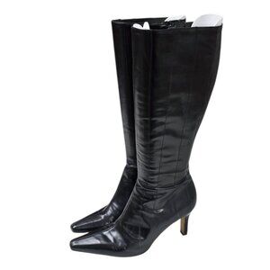 Antonio Melani Tall Heeled Boots, Black, Zip Up, Size 9.5